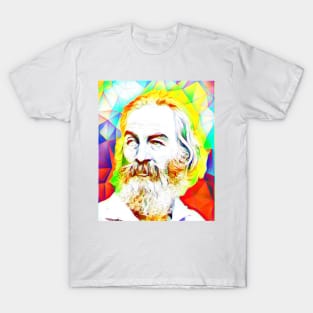 Walt Whitman Colourful Portrait | Walt Whitman Artwork 12 T-Shirt